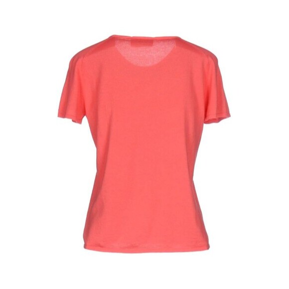 VDP Collection Coral Women's Rhinestone Scoop Neck Short Sleeve Sweater Top Sz M - Picture 2 of 15